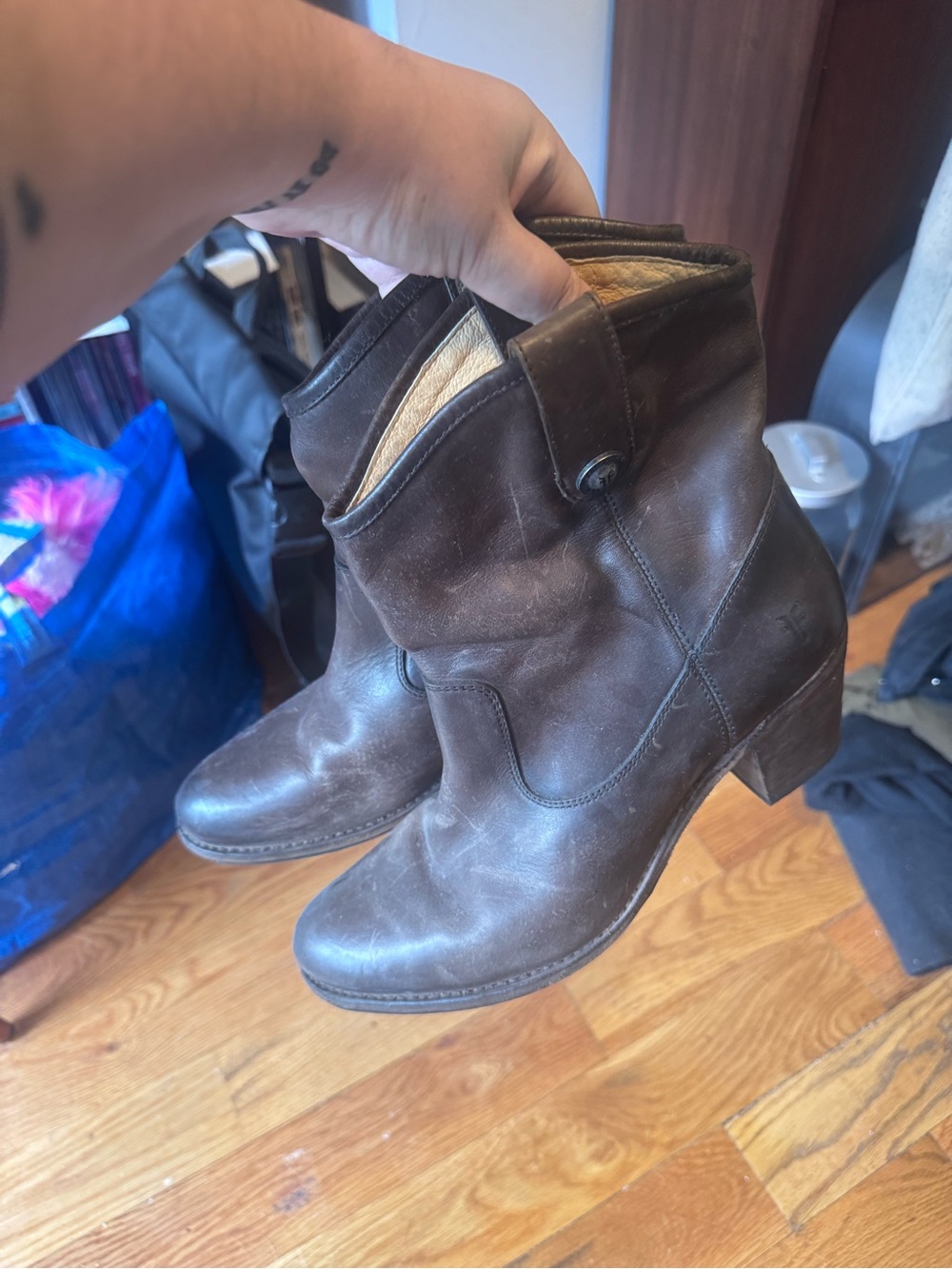Women’s Frye Brown Leather Ankle Boots